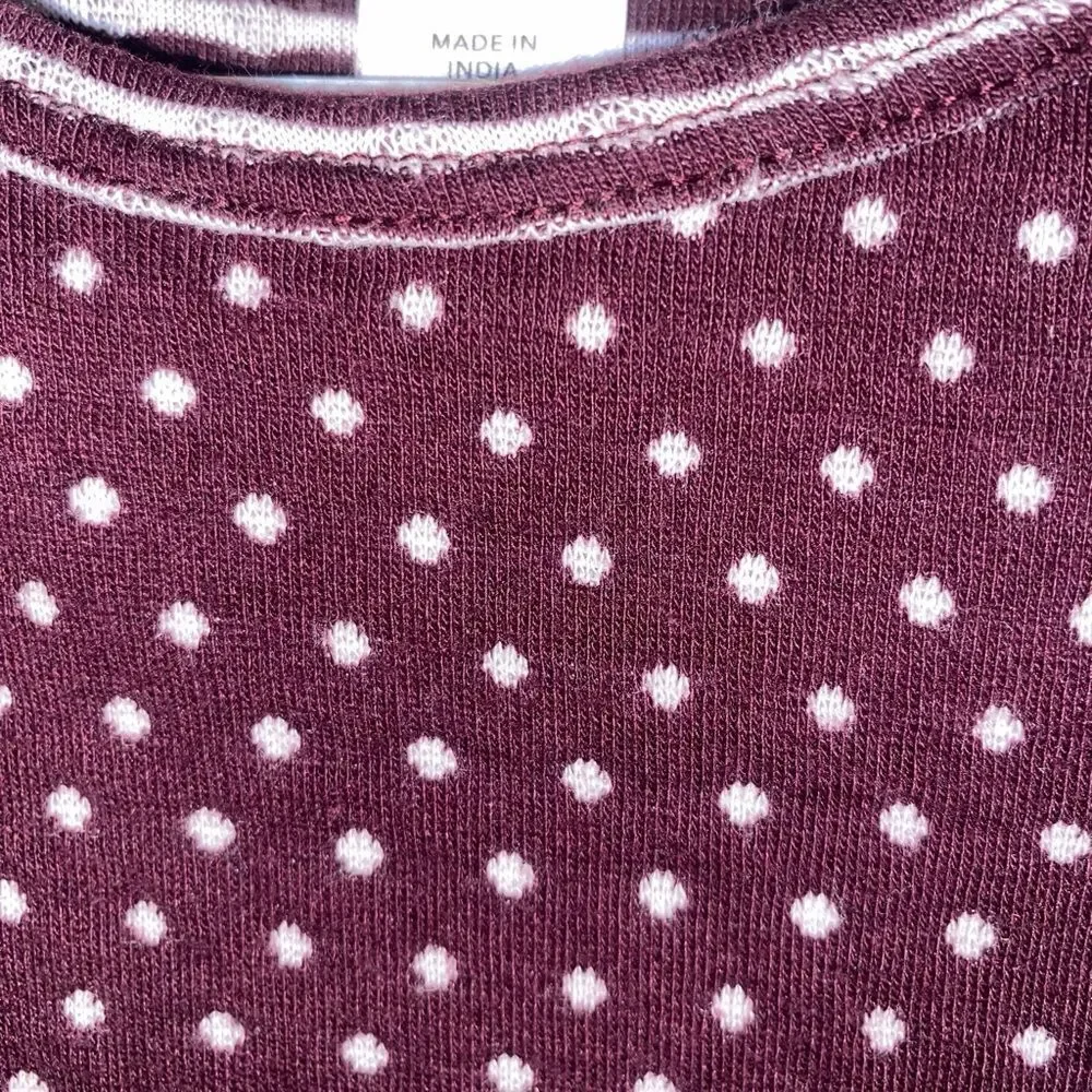 Harper Canyon Maroon Polka Dot Sweater Dress